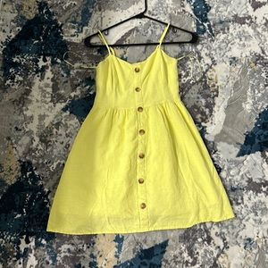 bright yellow short dress